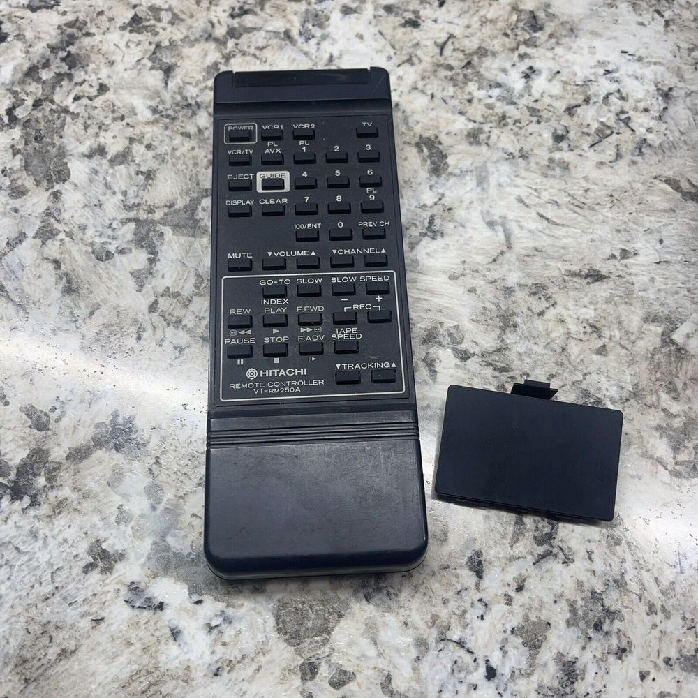 Hitachi VT-RM250A  Remote Control Cleaned UnTested.